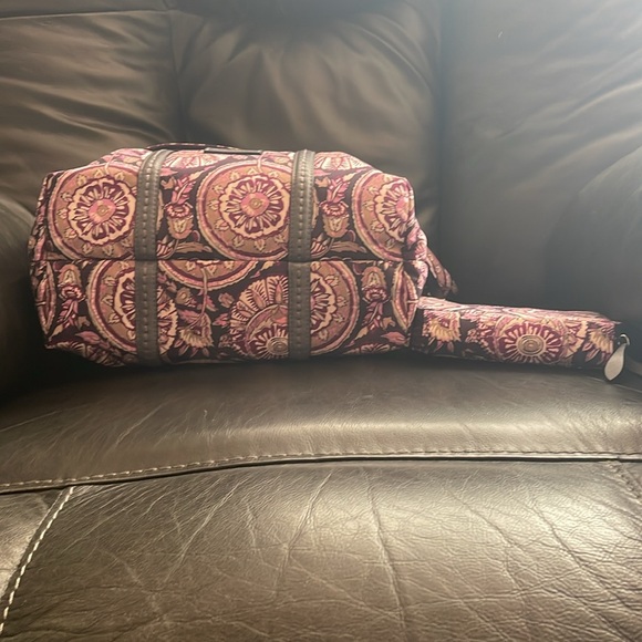 Vera Bradley Purple Floral Patterned Women's Bag and Wallet Set - Picture 3 of 6